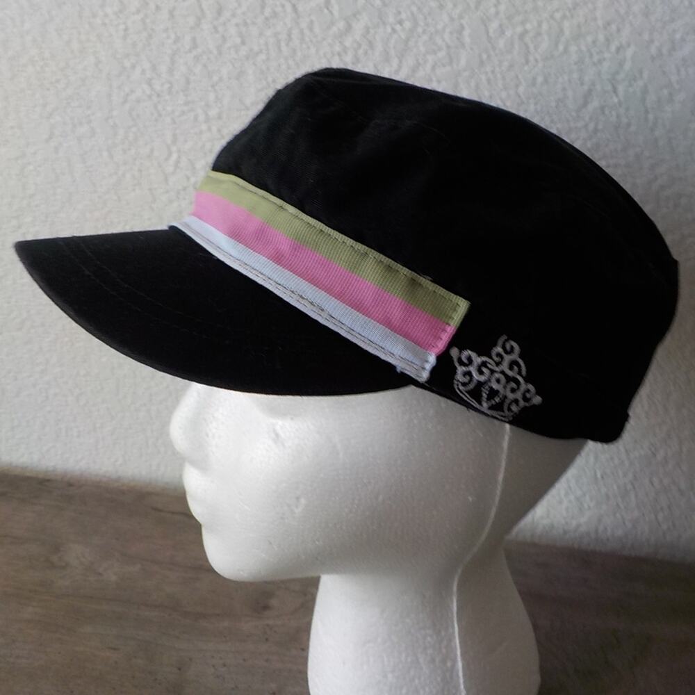 Bio Domes Headgear Painter Hat Cap Black Green Pink Size 7 Vintage Y2K